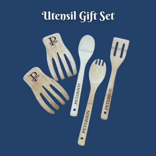 Personalized Bamboo Utensil Gift Set