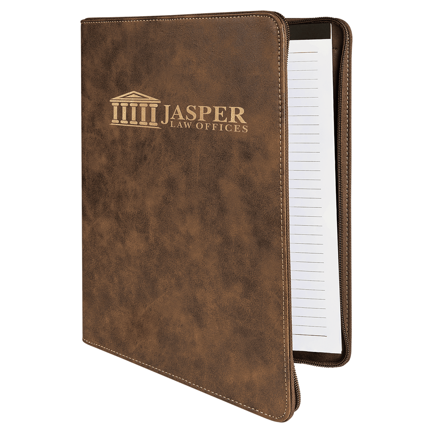 Leatherette Portfolio with Zipper | Personalization Included