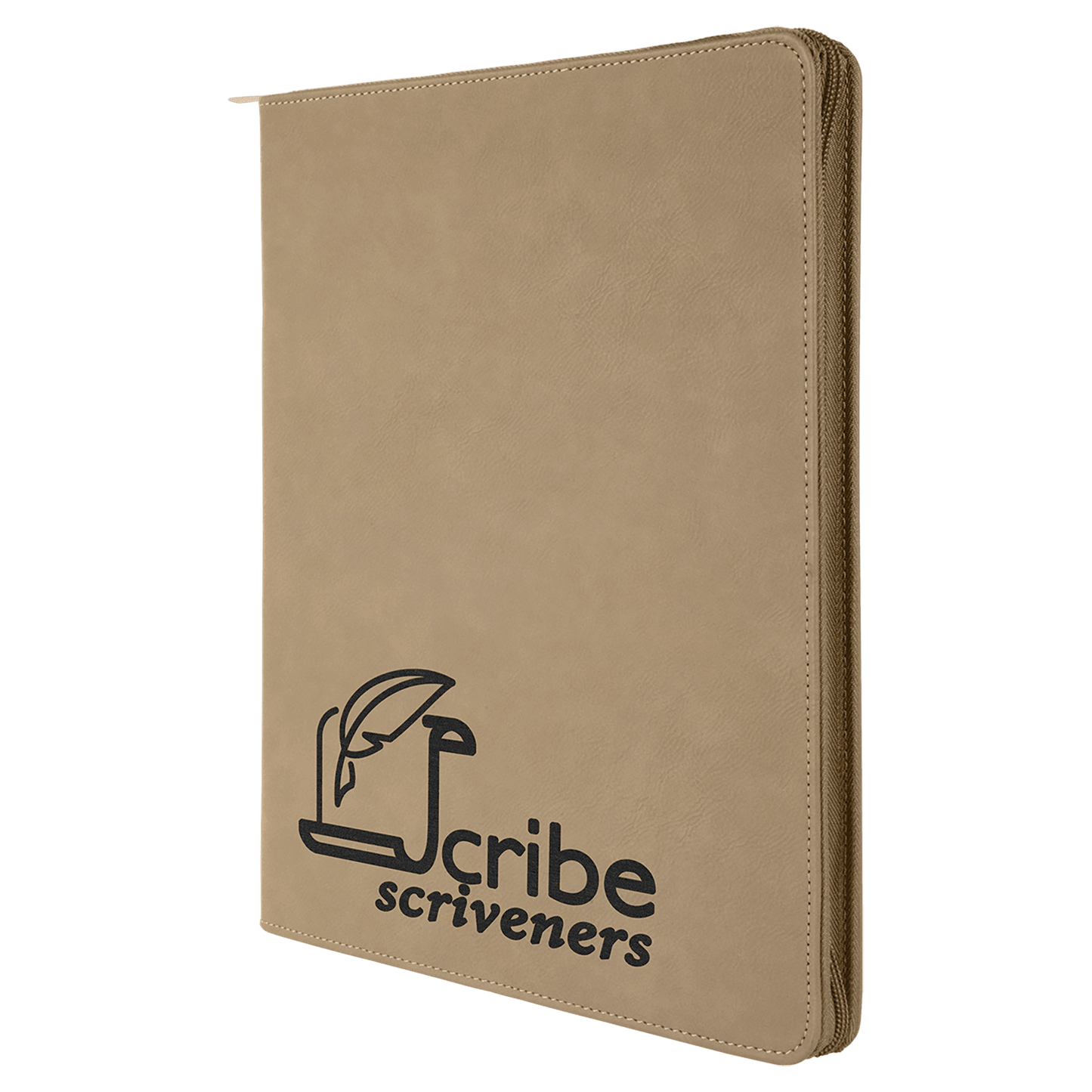 Leatherette Portfolio with Zipper | Personalization Included