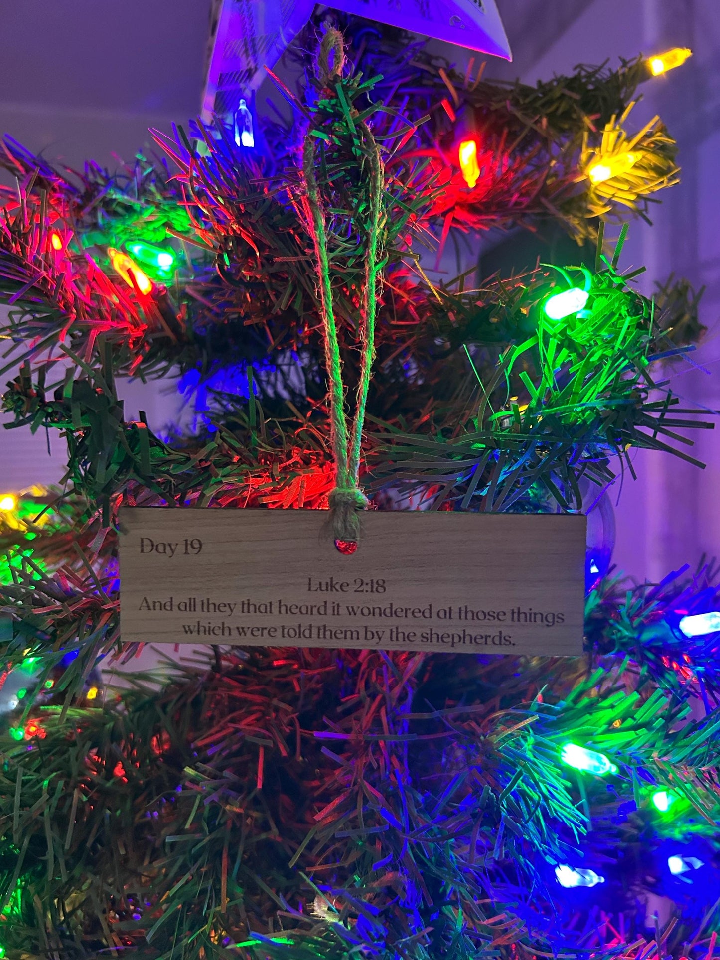 Wooden Ornament Advent Set