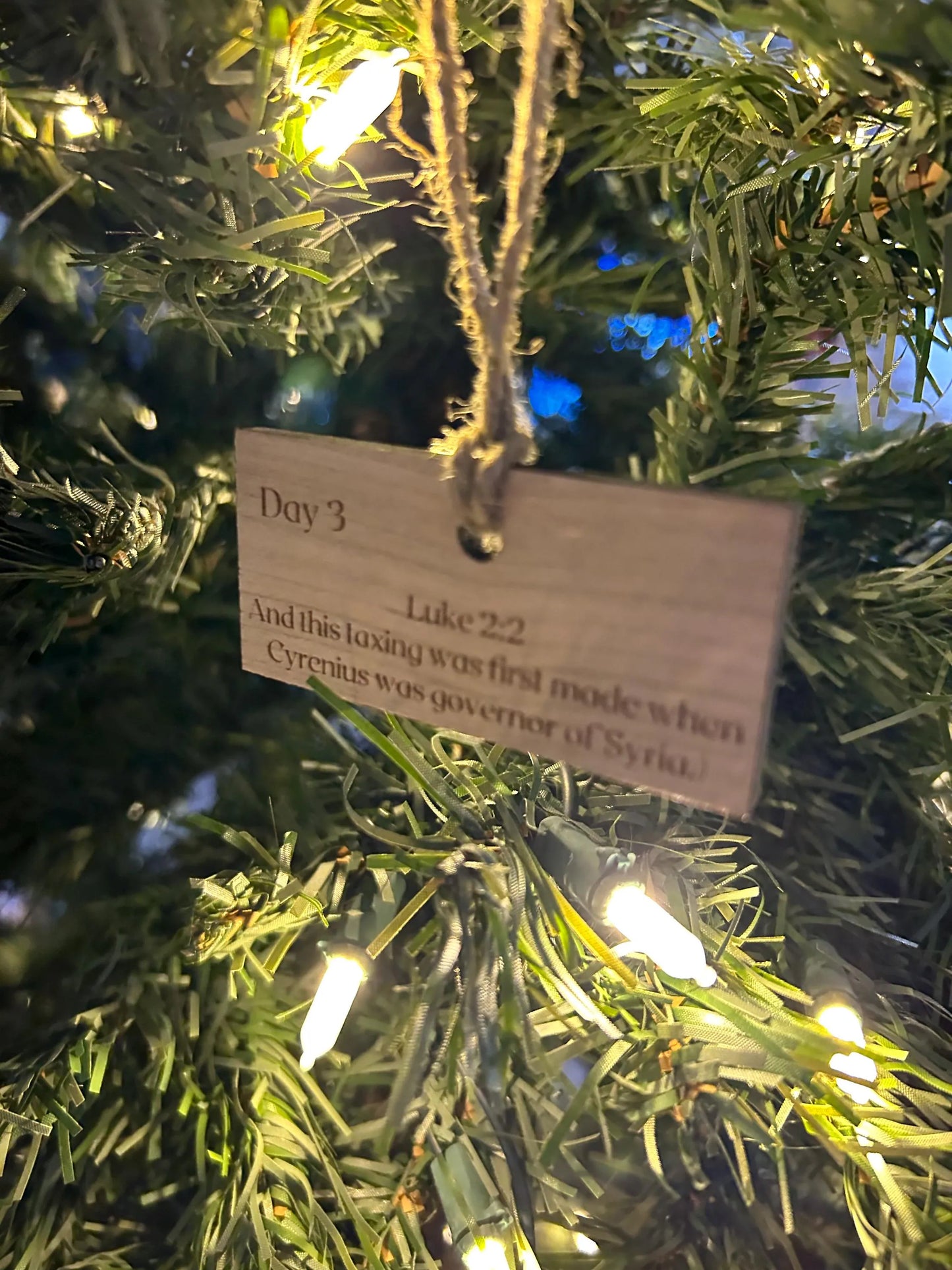 Wooden Ornament Advent Set