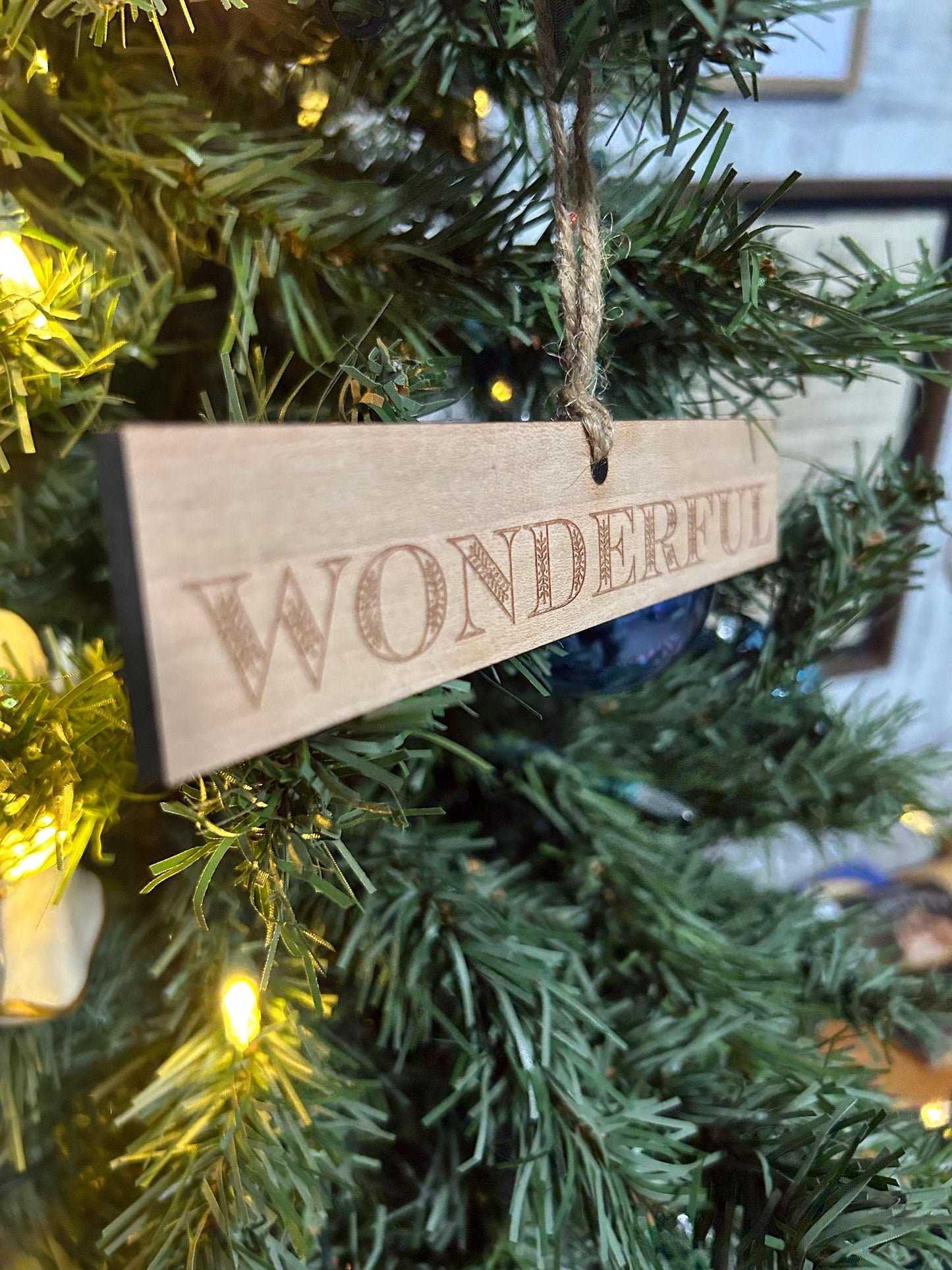 Wooden Ornament Advent Set